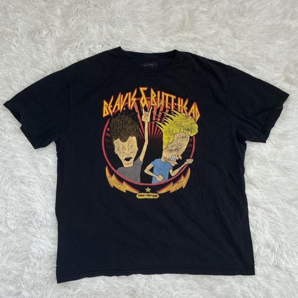 VINTAGE Y2K GRAPHIC ALTERNATIVE ROCK BEAVIS & BUTTHEAD TEE SHIRT